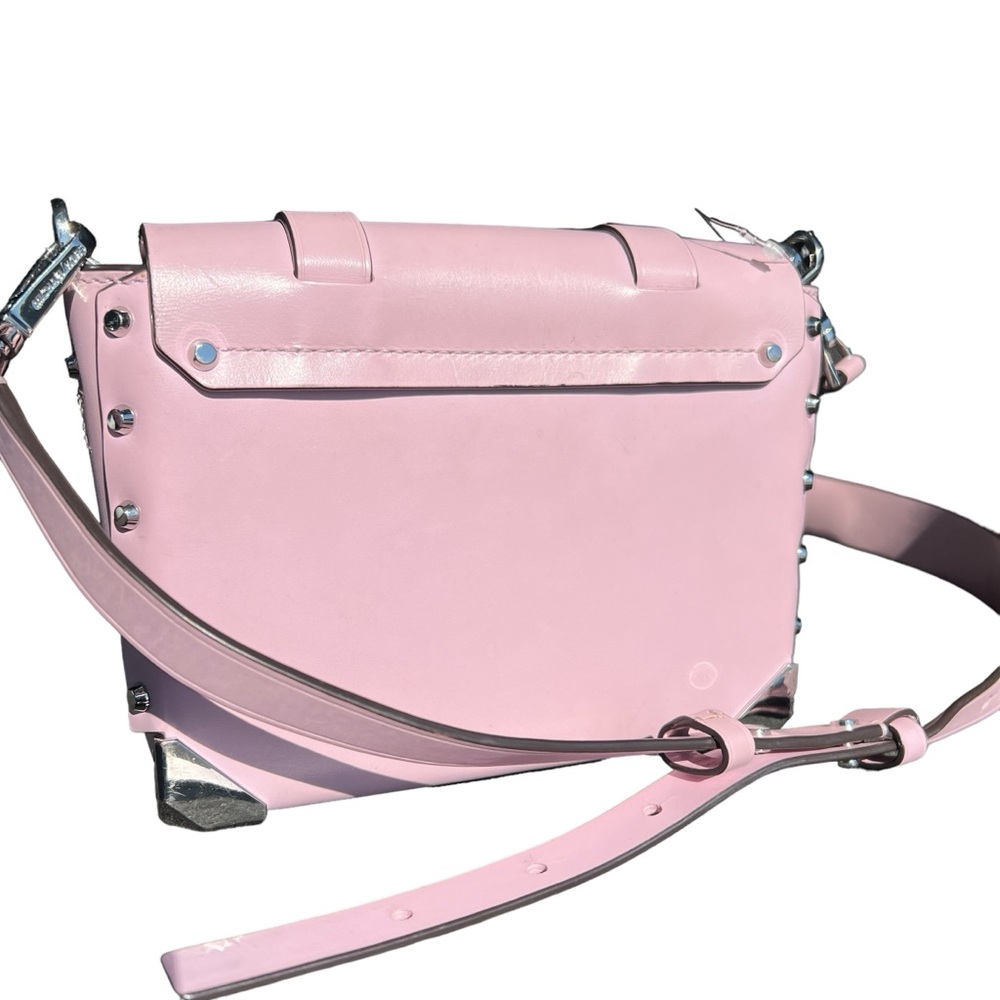Michael Kors Manhattan Leather Pale Lilac/Silver Crossbody New W/O tags - Picture 5 of 14